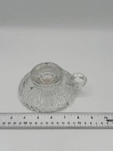 Vintage Depression Glass Candle Holder Finger Loop Handle - Picture 1 of 9