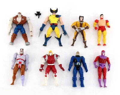 Lot of 8 X-Men Marvel ToyBiz Action Figures Vintage 90s Mixed Wolverine Magneto - Image 1 of 4
