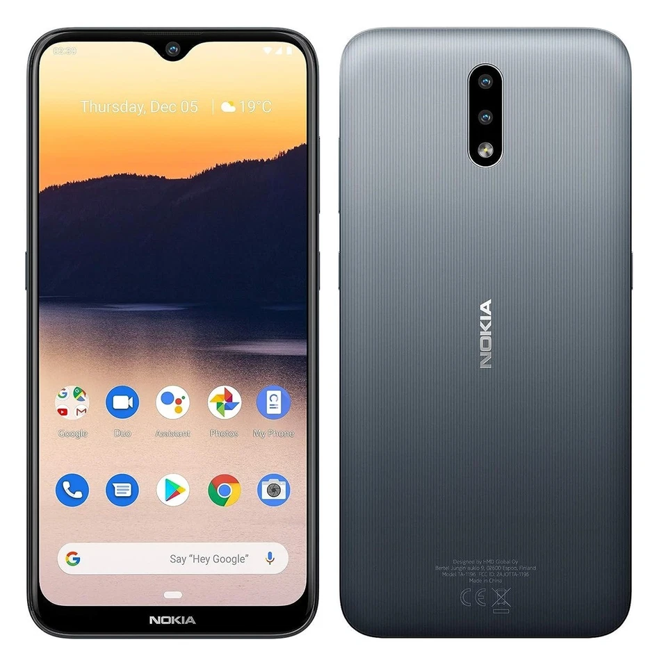 Nokia 2.3 DualSim Grau TA-1206 2GB/32GB 15,7cm (6.2Zoll) Android Smartphone NEU - Bild 1 von 1