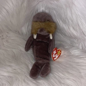 Vintage 1996 TY Beanie Babies Jolly The Tricheco #4082 NUOVO - Foto 1 di 8