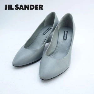 Women 5.5US Jil Sander 1/2 22.5. Leather Pumps Gray /Gc60 Women high heels Origi - Picture 1 of 7