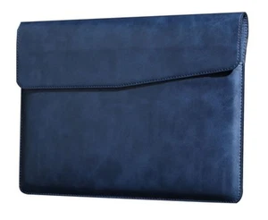 CPNVWA Leather Laptop Sleeve for MacBook Pro 14 Inch Blue - Picture 1 of 5
