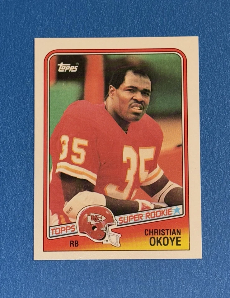 1988 Topps Christian Okoye RC Rookie Card #363 Kansas City Chiefs Set Break - Image 1 of 1