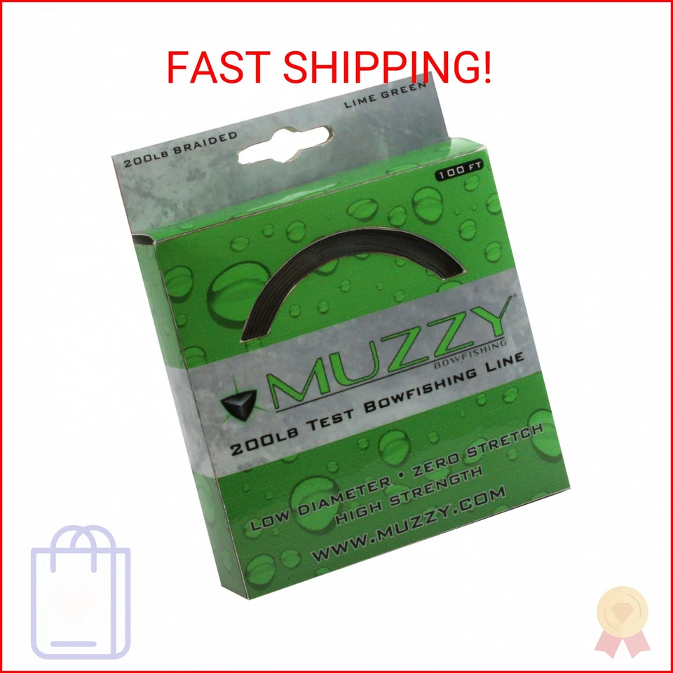Línea de pesca con arco Muzzy 1078 verde lima 200 carrete trenzado 100' Foto 1 de 2