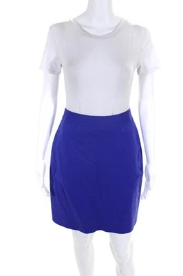 Kate Spade Womens Unlined Back Split Zip Up Mini Pencil Skirt Purple Size 4 - Image 1 of 4