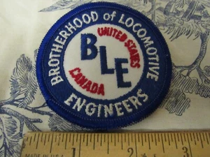 Vtg. US / Canada BLE Brotherhood of Locomotive Engineers Embroidered Patch - Picture 1 of 3