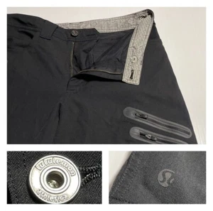 Lululemon Tech Cargo Shorts Wandern Radfahren Stretch Nylon schwarz 34 - Bild 1 von 14