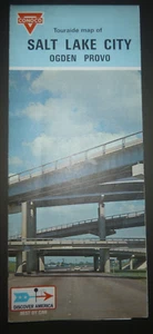 1970 Salt Lake City street map Conoco  oil  gas Utah - Picture 1 of 4