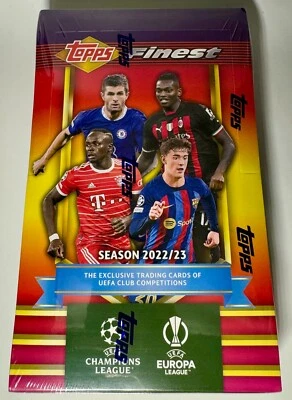 2022-23 Topps Finest UEFA Club Competitions Factory Sealed Hobby Box - Image 1 of 2