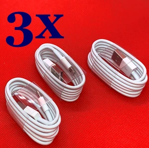 3x Ladekabel 1m für Apple iPhone iPad 6 7 8 X XS XR 11 12 13 14 Pro Max Plus 💎 - Bild 1 von 7