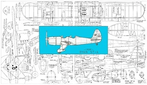 Modello aereo piano (RC): Ryan ST-A scala 1/6 60" per 0,45-.61 di Sid Morgan - Foto 1 di 2