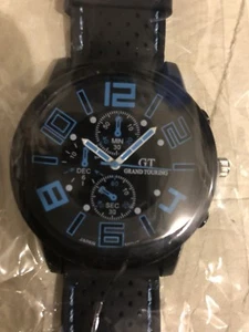 LÄSSIGE QUARZ ANALOG SILIKON EDELSTAHL ZIFFERBLATT SPORT ARMBANDUHR - Bild 1 von 5