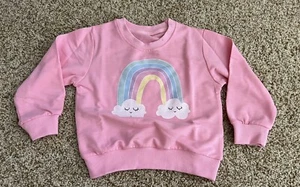 Girls Long Sleeve Sweatshirt Pink Size 100 - Picture 1 of 4