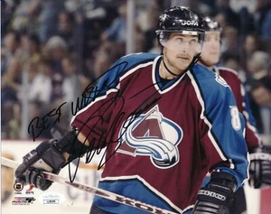 Foto firmada/autografiada 8x10 de Teemu Selanne HOF Colorado Avalancha JSA 157324 - Imagen 1 de 2