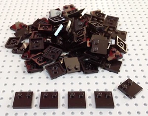 Piastrella LEGO nera 2x2 con due borchie (33909) x10 *NUOVO* City Minecraft Star Wars - Foto 1 di 1