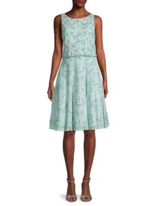 Aidan Mattox Boat Neck Beaded Dress Mint Size 6 NEW $450 - Picture 1 of 10