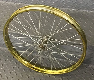 20” NOS 1970s CMC RIM Gold Westrick 36h KK HUB Lowrider OLD SCHOOL BMX Rat Rod - Picture 1 of 8