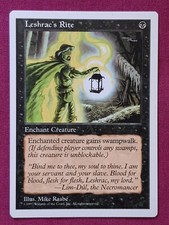 Magic The Gathering 5TH EDITION LESHRAC'S RITE single black card MTG