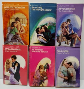 Lot of 6 Vintage Bantam Books Loveswept Book 1980-1989 Romance Novels - Foto 1 di 6