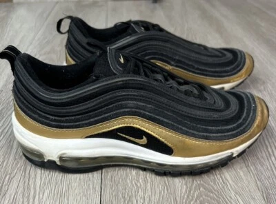 Zapatilla deportiva Nike Air Max 97 juvenil negra metálica dorada blanca (921522-014) talla 7Y  Foto 1 de 4