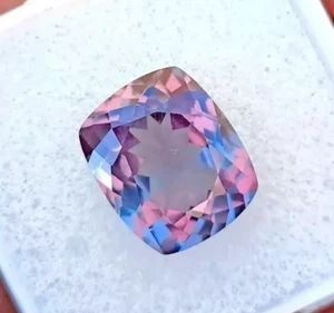 NATURAL Suelto Montana Cambio Bicolor Zafiro Cojín Corte PIEDRA PRECIOSA 10.00 Ct A+ - Imagen 1 de 7