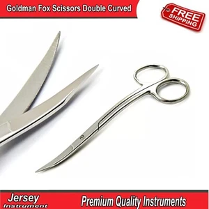Dental Goldman Fox Double Curved Tissue Trimming Surgical Dissecting Shears CE - Picture 1 of 5