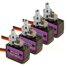 4Pcs Pro MG90S Metal Gear Micro Servo For Futaba JR Boat Car Helicopter