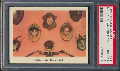 1959 FLEER THE 3 STOOGES #68 QUICK - CALL THE S.P.C... PSA 8 NM-MT - Image 1 of 2
