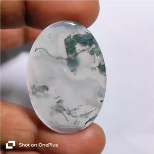 Pietra di Agata Muschio Naturale Agata Cabochon Pietra Preziosa Sciolta 49 Cts. ME-9739 - Foto 1 di 5
