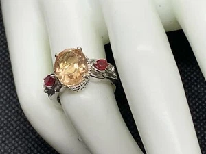 Morganique Quartz Multi Gemstone Ring - Picture 1 of 5