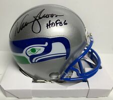 Warren Moon Signed Seahawks Mini Helmet JSA WPP934185 w/ inscription