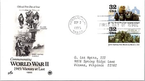 FDC 1995 SC #2981 WWII & Manila Fighting - Honolulu, Hi - Pair - J4474 - Picture 1 of 2