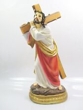 Jesus Christus von Nazareth,sein Kreuz selbst tragend 29 cm Kreuzigung
