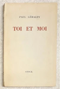 TOI ET MOI, Paul Géraldy, Paperback, Éditions Stock, 1961 - Picture 1 of 16