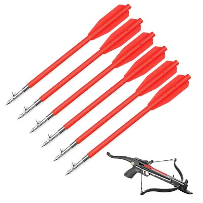 6.8" Red Plastic Fishing Hunting Bolts Arrows for 50 to 130 Pounds Crossbow 6PCS - Image 1 of 4
