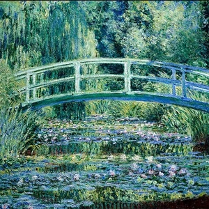 Monet, puente japonés, lienzo sobre marco de cuña - Imagen 1 de 1