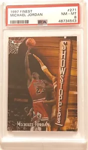 1997 Finest #271 Michael Jordan PSA NM-MT 8 - Picture 1 of 2