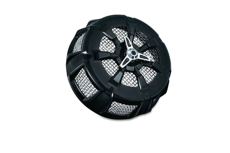 Cubierta purificadora de aire Kuryakyn 9438 negro brillante Alley Cat Harley Touring Dyna Sof... Foto 1 de 1