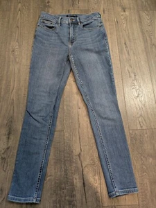 Pantalones de mezclilla elásticos azules ajustados de tiro alto Calvin Klein para mujer talla 28 - Imagen 1 de 9