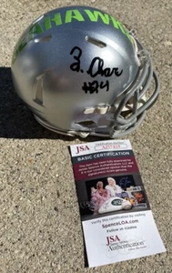 Mini casco firmato ZACH CHARBONNET Seahawks JSA COA SEATTLE - Foto 1 di 6
