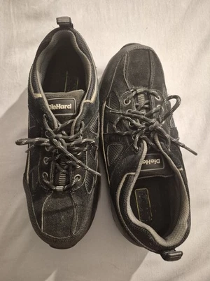 Zapato de Trabajo Puntera de Acero (Hombre) Talla 10W Negro Gamuza Cuero Parte Superior Baja Diehard Usado Foto 1 de 4