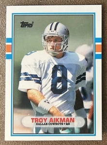 Troy Aikman 1989 Topps aktualisierte Rookie RC Karte #70T Dallas UCLA kostenloser Versand - Bild 1 von 2
