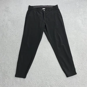 Primo Jogger Pants Mens 33 Short Black Performance Tapered Leg 33x26" Ankle Zip - Picture 1 of 9