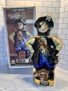 Ezra Brooks Whiskey Pirate Decanter 24 Karat Gold Heritage China 1971 With Box - Picture 1 of 10