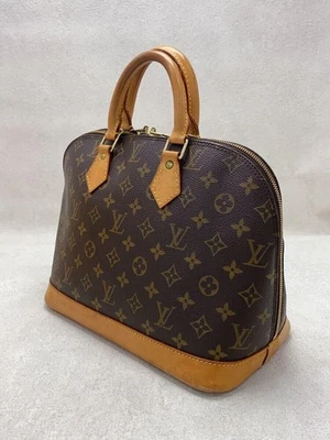 LOUIS VUITTON Alma Monogram Canvas Brown PVC Brown from Japan - Image 1 of 4