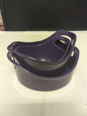 Rachael Ray Ceramics 3 Piece Nesting  Bowls Set - Purple - Image 1 of 4