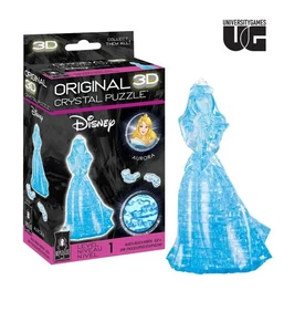 BePuzzled Original 3D Crystal Puzzle Disney Sleeping Beauty Aurora Blue Sealed - Picture 1 of 6