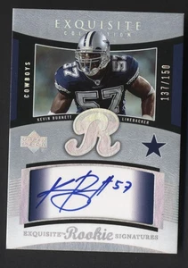 Upper Deck Exquisite Kevin Burnett 2005 automático/150 novato #68 Dallas Cowboys leer - Imagen 1 de 3