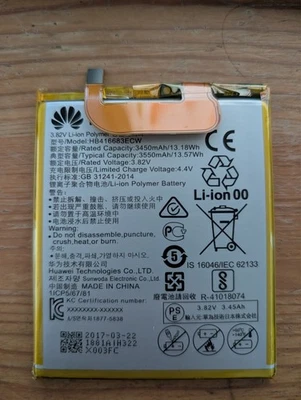 Bateria de substituição 3.82V 3550mAh HB416683ECW para Huawei Google Nexus 6P H1511 - Imagem 1 de 4