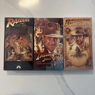 Sealed VHS Lot: RAIDERS OF THE LOST ARK - Temple Of Doom Indiana Jones 1989 Set - Image 1 of 4